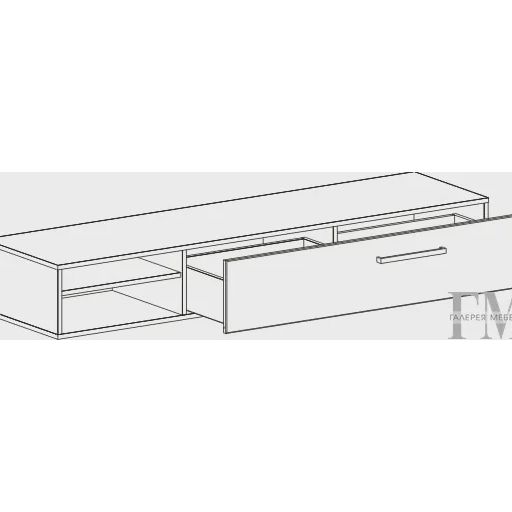 Тумба 1750 «Кёльн», белый глянец